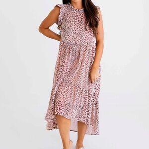Karlie Leopard High Low Dress